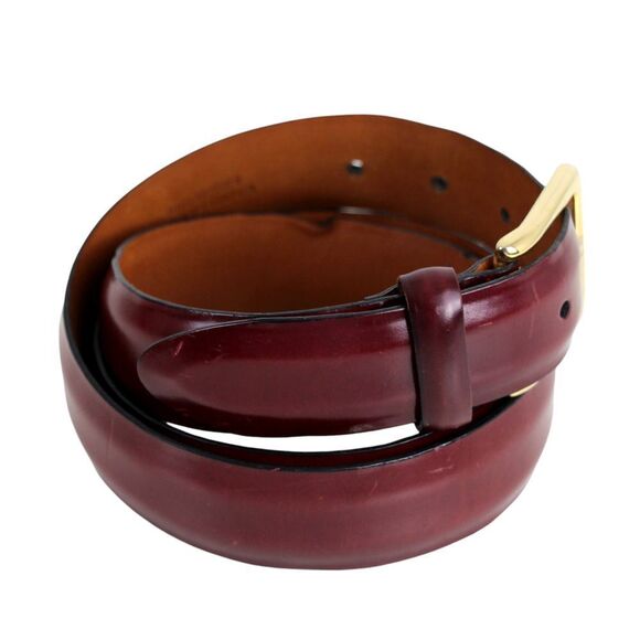 Cole Haan REDDISH BROWN GENUINE LEATHER 1 1/8"Wd CASUAL DRESS BELT Sz 38/95 (B31 - Picture 6 of 15